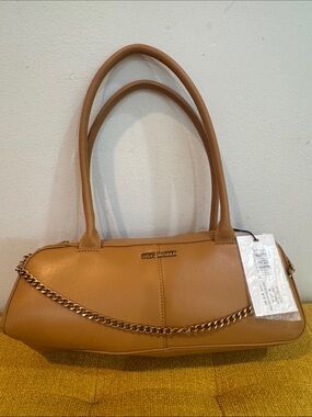 Steve Madden Cognac Shoulder Bag with Chain Strap